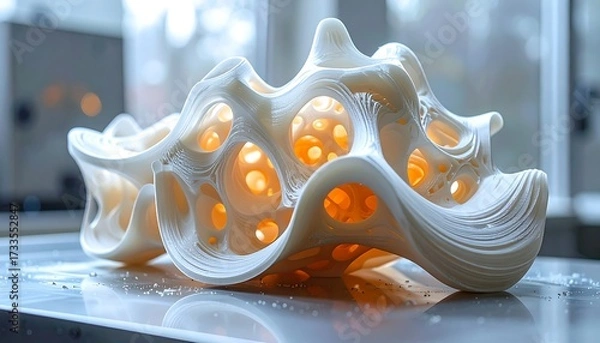 Obraz Abstract 3D printed organic form