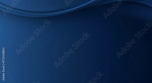 Fototapeta Abstract flowing dark blue background with subtle wave patterns