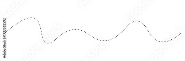 Fototapeta dotted arrow icon set, dotted line vector vector illustration