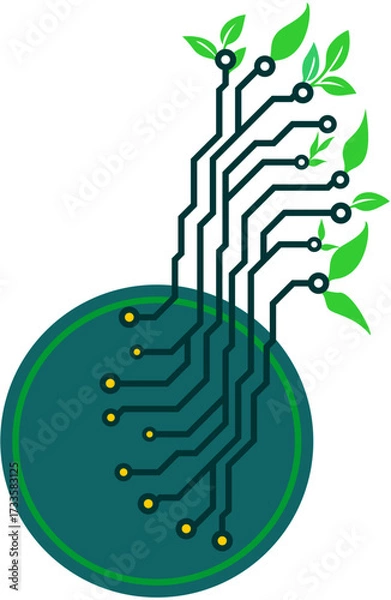 Obraz Eco-Friendly Technology Symbol – Nature