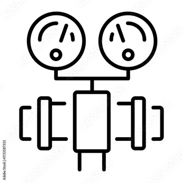 Fototapeta An outline style icon depicting converter