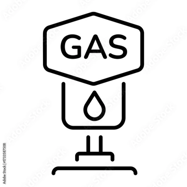 Fototapeta A linear style icon representing gas board