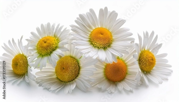 Fototapeta Chamomile Flowers Isolate On White Background Selective Focus Nature