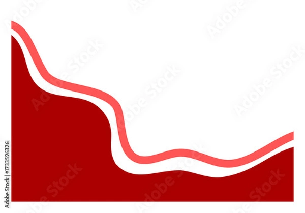 Fototapeta Abstract Wavy Background with Smooth Gradient Curves. Fluid Minimal Shapes for Modern Digital Design Template