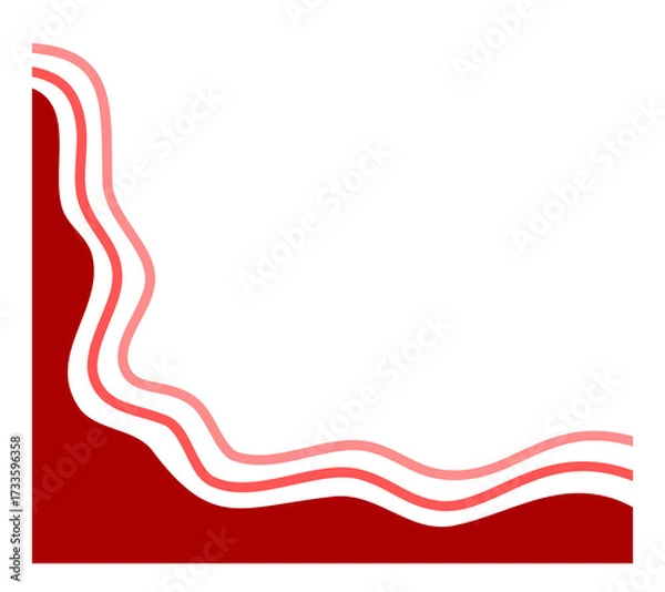 Fototapeta Abstract Wavy Background with Smooth Gradient Curves. Fluid Minimal Shapes for Modern Digital Design Template