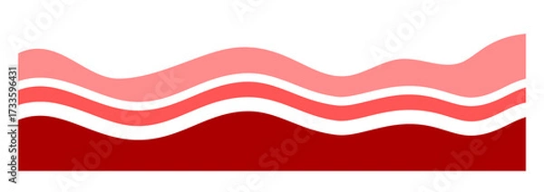 Fototapeta Abstract Wavy Background with Smooth Gradient Curves. Fluid Minimal Shapes for Modern Digital Design Template