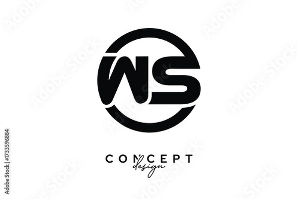 Fototapeta WS Creative Circle Monogram Logo Design – Modern Branding Concept