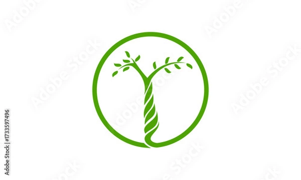 Obraz Elegant botanicals icon vector logo