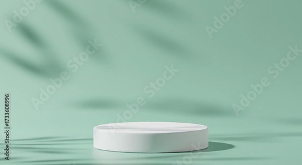 Obraz White product display on mint background