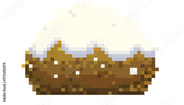 Obraz bush brown with snow pixel