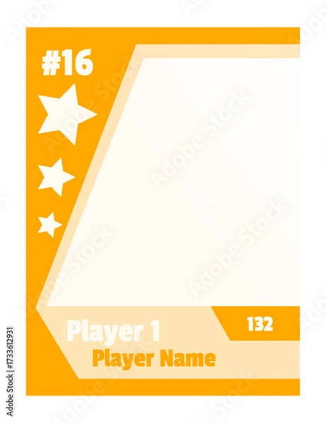 Obraz Game sports card template. Trading frame for football, basketball and hockey players. Vector illustration