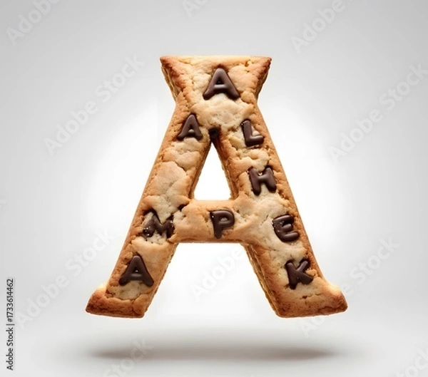Obraz Decorated Cookie Letter A with Colorful Icing