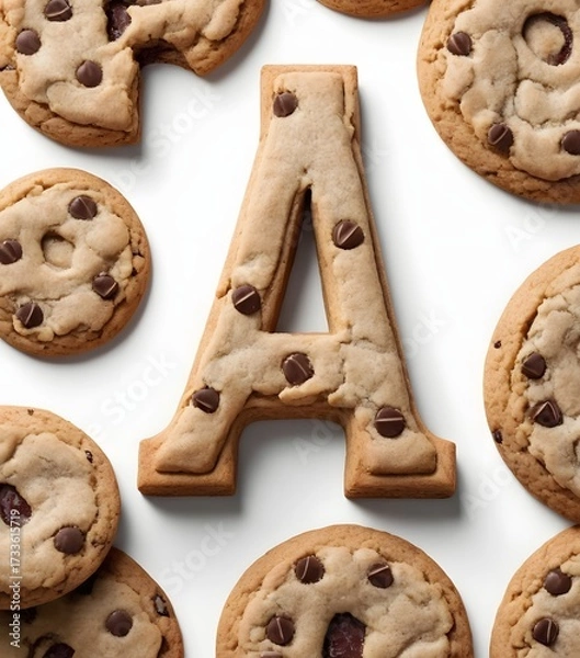 Obraz Decorated Cookie Letter A with Colorful Icing