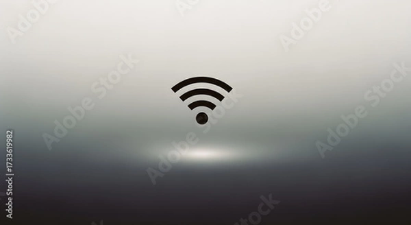 Fototapeta Wireless Connection Icon on Gradient Background