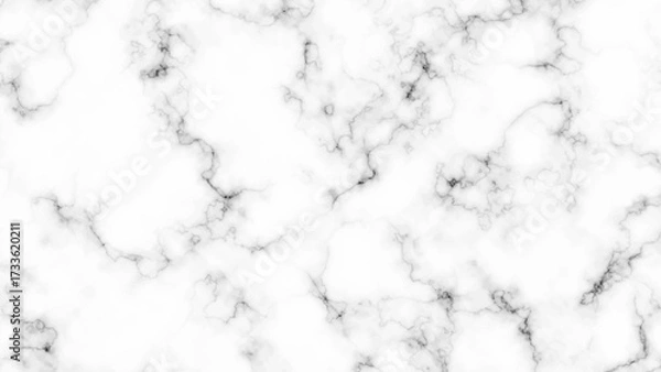 Fototapeta Seamless white marble texture background with natural grey veining. High-resolution Carrara or Calacatta marble pattern for luxury design.