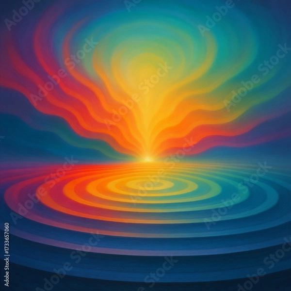 Obraz Plaza of Emotional Light Waves