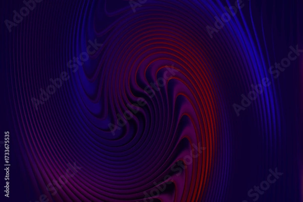 Fototapeta Abstract swirling vortex of deep blue vibrant red light, a mesmerizing dynamic intricate patterns a sense of motion