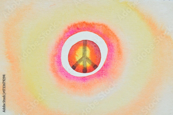 Obraz PEACE SIGN LANDSCAPE