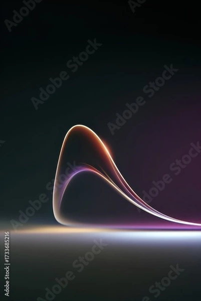 Fototapeta Abstract Light Trail - A Modern and Minimalist Design Element.