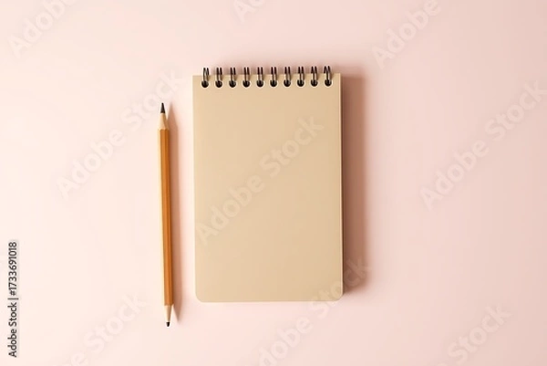 Fototapeta Generative AI minimalist stationery setup for creative thoughts.