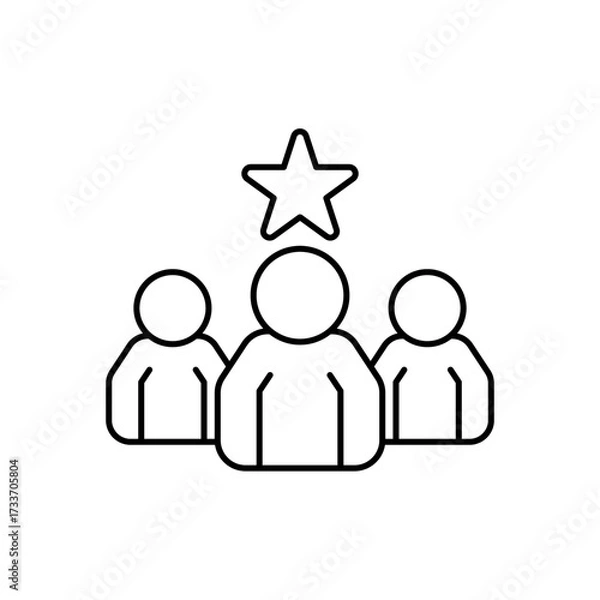 Fototapeta Icon a Leader, isolated against a clean background.