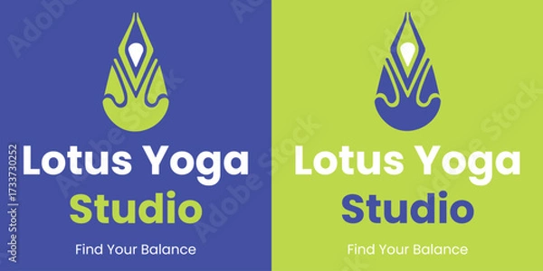 Obraz Lotus yoga studio logo
