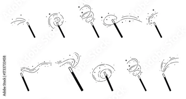 Fototapeta Magic wand icon vector symbol eps10.