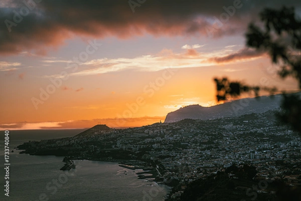 Fototapeta Sunset city