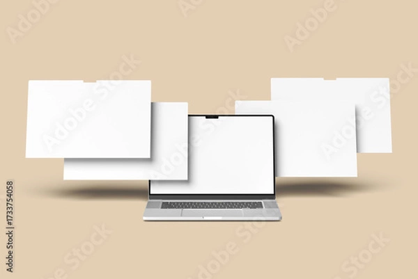 Obraz Laptop Screen Website Blank Mockup 