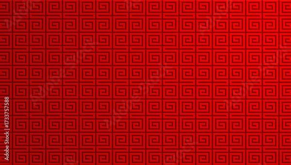 Fototapeta Red background with chinese ornament style