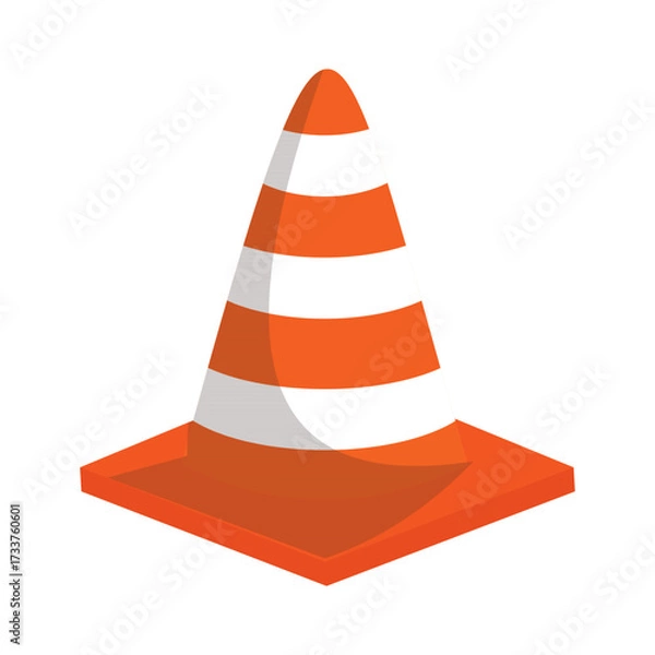 Obraz traffic cones isolated on white