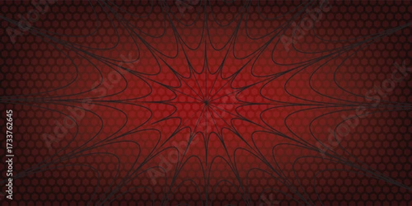 Fototapeta Spider web. Cobweb on Red background. Vector illustration