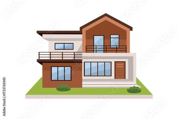Obraz Modern House Architecture. Modern Residential Architecture Design. Modern House Architecture.