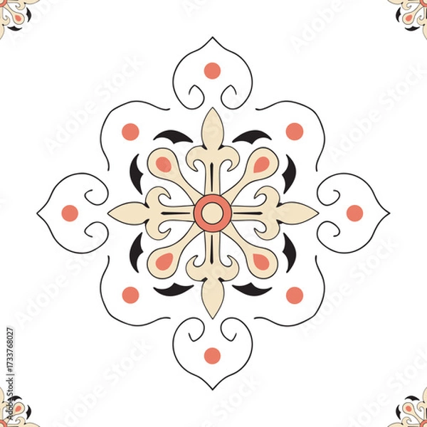 Fototapeta Bohemian Seamless Mandala Pattern Art Design
