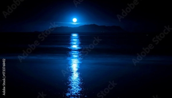 Obraz Moonlight reflecting on a dark ocean