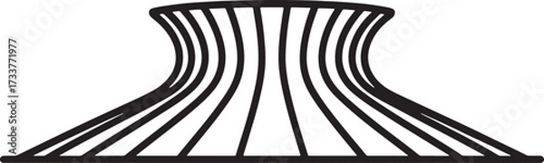 Fototapeta Architecture Silhouette Modern Building Outline Urban Structure Exterior Design Icon