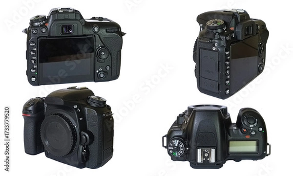 Fototapeta Collection Set of DSLR Camera Body from Multiple Angles
