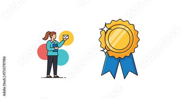 Fototapeta The importance of recognizing achievements and employee appreciation.