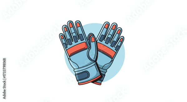 Fototapeta A pair of durable gloves designed for outdoor activities and work.