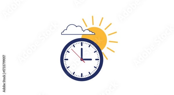 Fototapeta Understanding the impact of daylight saving time on our daily schedules and well-being.