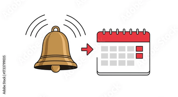 Fototapeta Set an alarm or reminder for important events and tasks on your calendar.