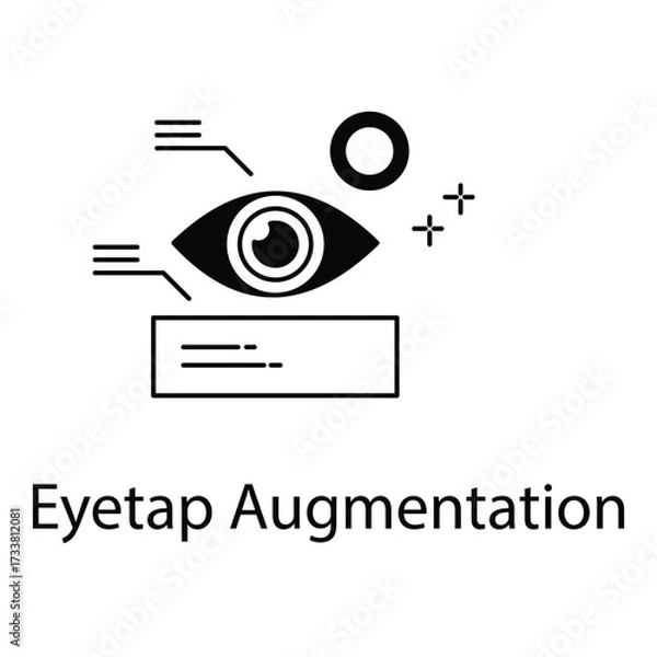Fototapeta Eyetap Augmentation Icon for Futuristic Digital Vision Enhancement and Wearable Technology