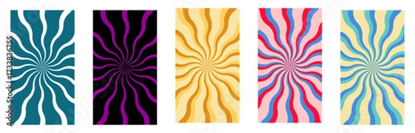 Fototapeta retro sunbeam set bundle retro classic color background wallpaper