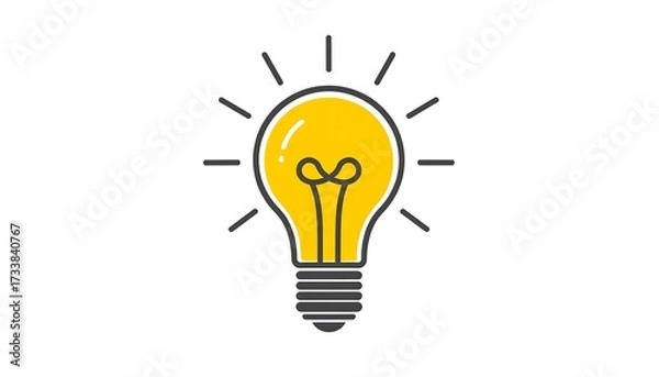 Fototapeta Simple lightbulb graphic