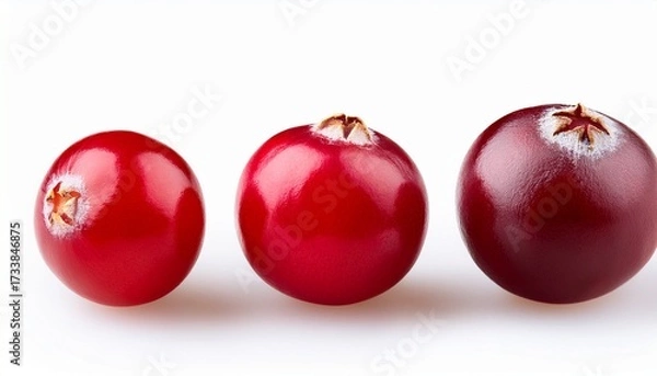 Obraz Three Different Cranberry Varieties Isolated On White