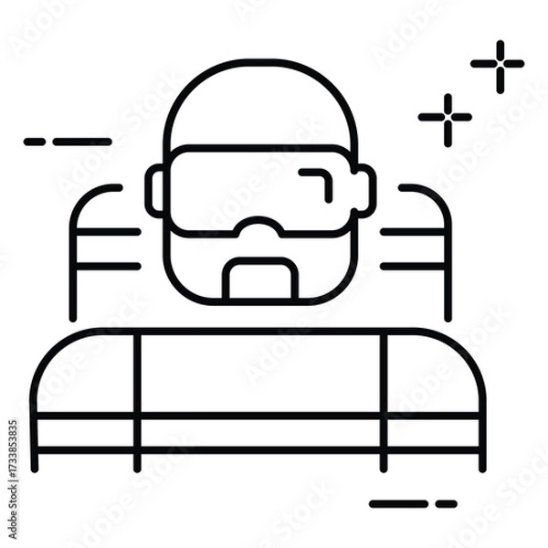 Fototapeta Super Power Suit Icon Depicting High Tech Futuristic Wearable Exosuit for Enhanced Abilities