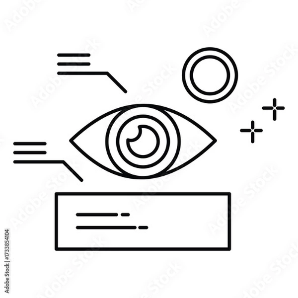 Fototapeta Eyetap Augmentation Icon Depicting Futuristic Smart Wearable Eyewear for Enhanced Visual Technology