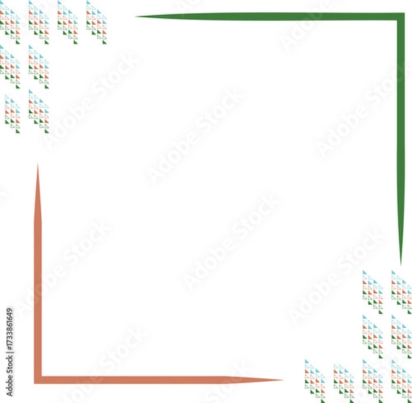 Obraz square geometric shape bauhaus border