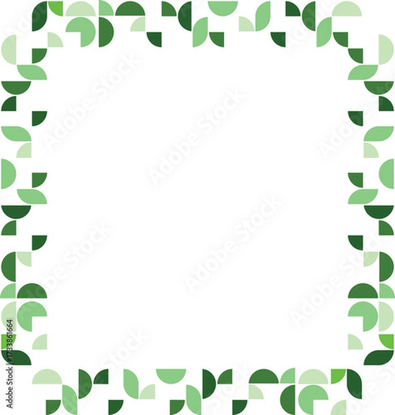 Obraz square geometric shape bauhaus border