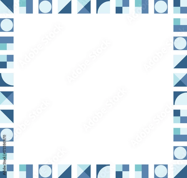 Obraz square geometric shape bauhaus border